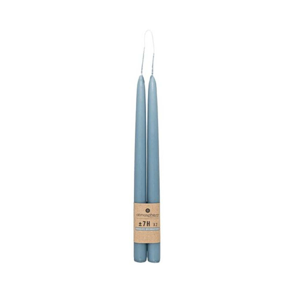 Atmosphera Storm Dinner Taper Candles | 30cm, Pack of 2, 7-Hour Burn