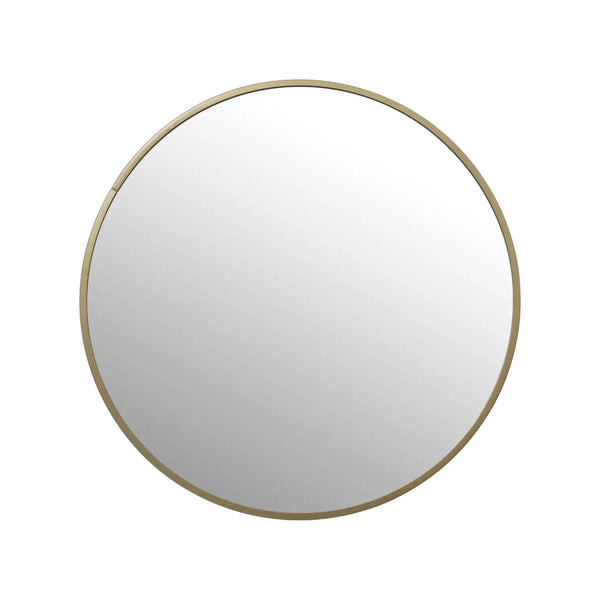 Atmosphera Alice Round Wall Mirror | Gold Metal Frame, 38cm
