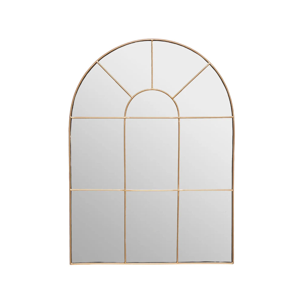 Atmosphera Monica Arched Wall Mirror | Gold Metal, 54 x 74cm