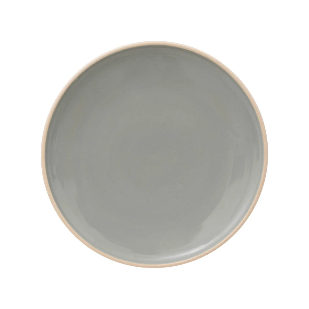 Atmosphera Asma Side Plate | 20cm, Green, Glazed Finish, Raised Edge