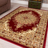 Classique Medallion Red Rug | Traditional Elegance Meets Modern Comfort