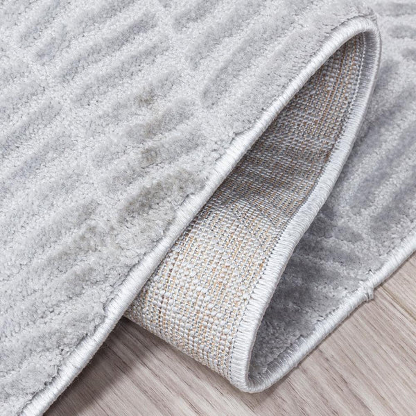 Elements Zahara Grey Rug | Soft & Modern Wave Design