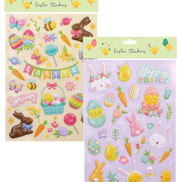 Tallon Easter Bubble Stickers | Puffy, Pastel Colours, Peel-and-Stick, Word Art