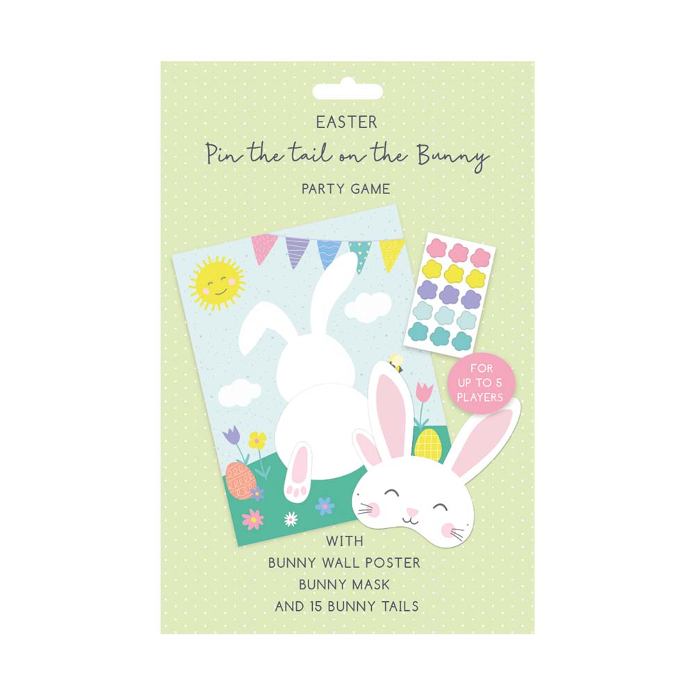 Pin the Tail on the Bunny - Easter Party Game - Up to 15 Players