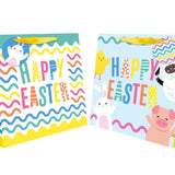 Tallon Gift Bag - Large Square Easter | Happy Easter, Ribbon Handles, Wide Base