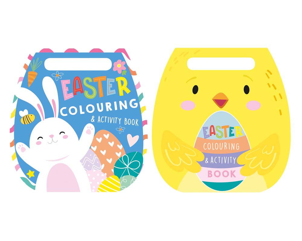 Tallon Easter Handle Colouring & Activity Book | Carry Handle, Bunny or Chick