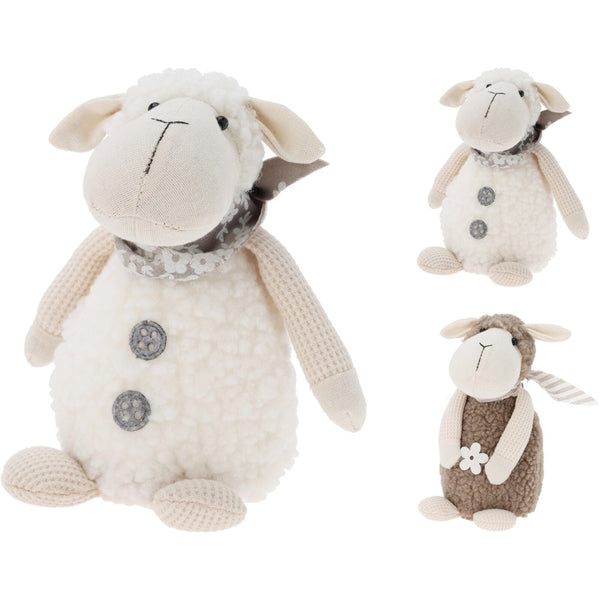 Sitting Sheep Soft Toy Easter Decoration | 19cm High Plush