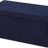 Urban Living Cord Foldable Storage Bench | Navy Blue | Dual-Purpose Seating and Storage