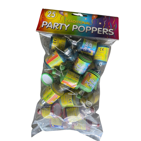 Party Poppers - Traditional - 20 Pack