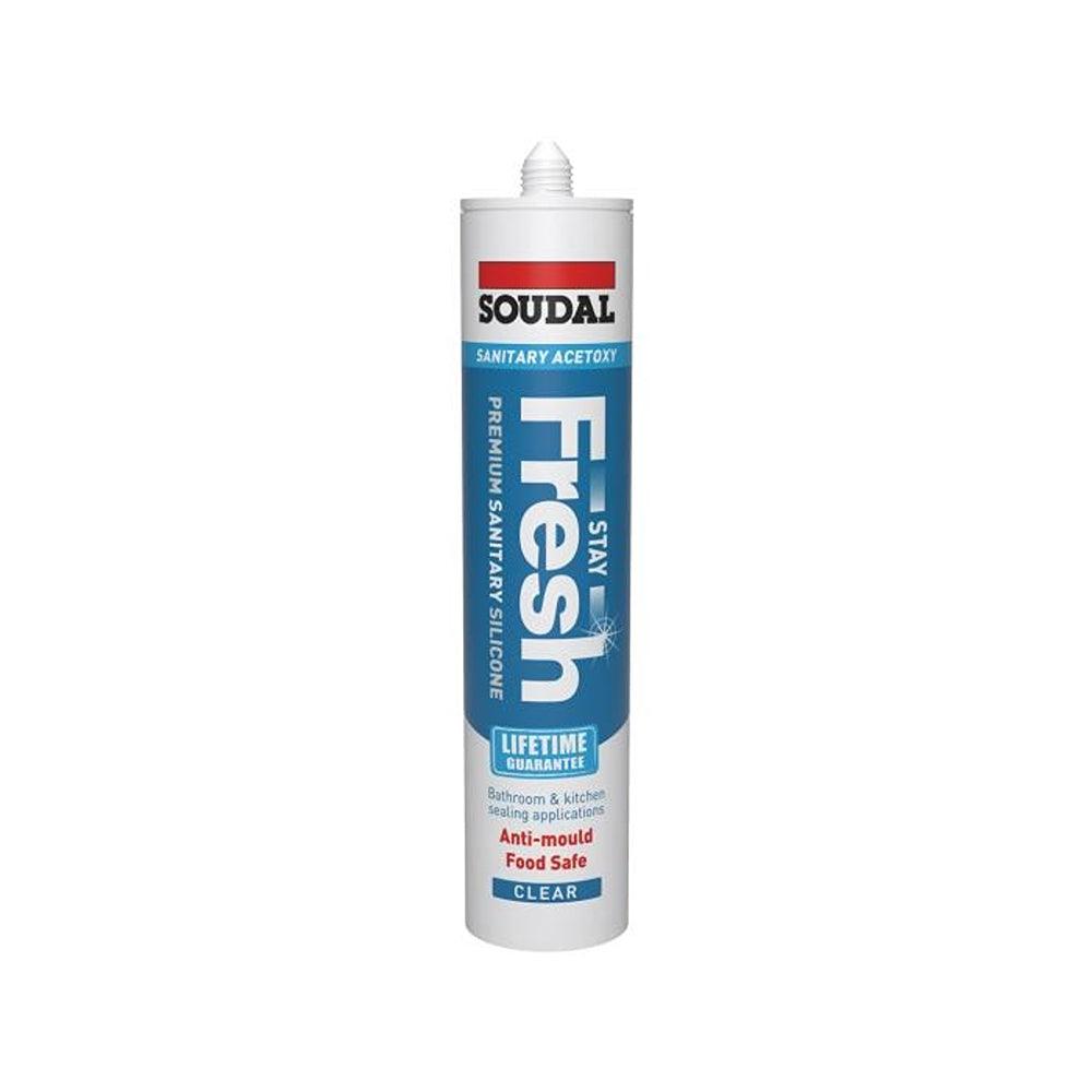 Soudal Stay Fresh Acetoxy Clear Silicone | 290ml