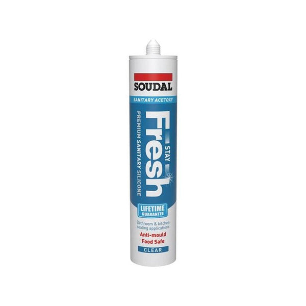 Soudal Stay Fresh Acetoxy Clear Silicone | 290ml