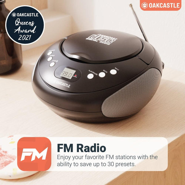 Majority Oakcastle Black CD250 CD Boombox