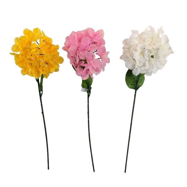 Artifical Hydrangea Stem | 3 Assorted Colours