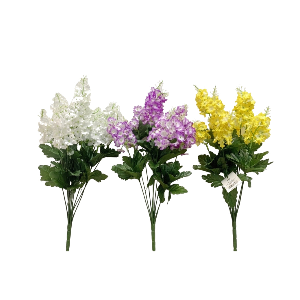 Artifical Flowers Bunch | Lilac Bush Cream/Yellow/Lilac