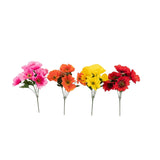 Poppy Bush 4 Assorted Colours | Artificial Flowers Bunch
