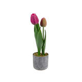 RealTouch Pink Tulips 41cm | Lifelike Faux Plant