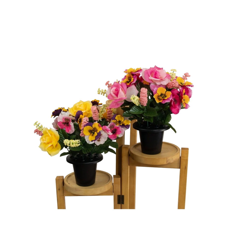Pansy / Rose Gravepot | Assorted Designs