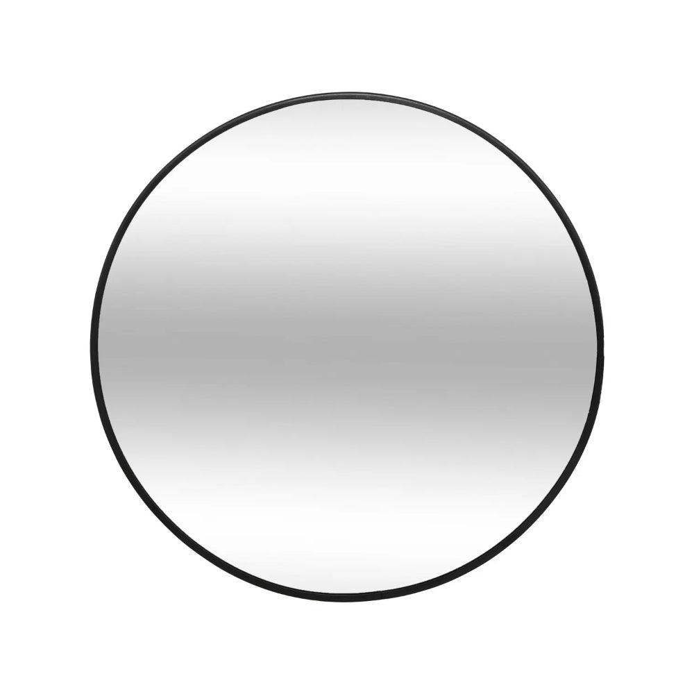 Atmosphera Alice Round Wall Mirror | 38cm, Black Metal Frame