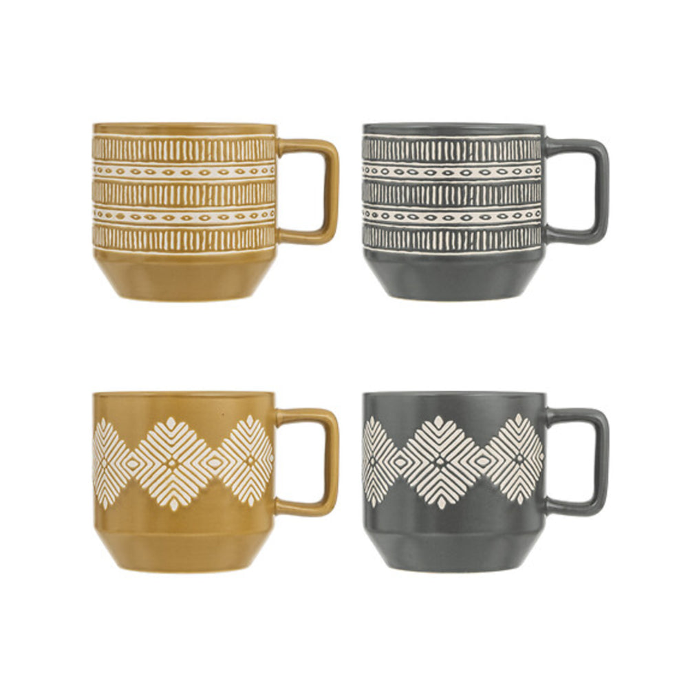 Secret de Gourmet Inuit Geometric Drinking Mug | Assorted Colours, 38cl