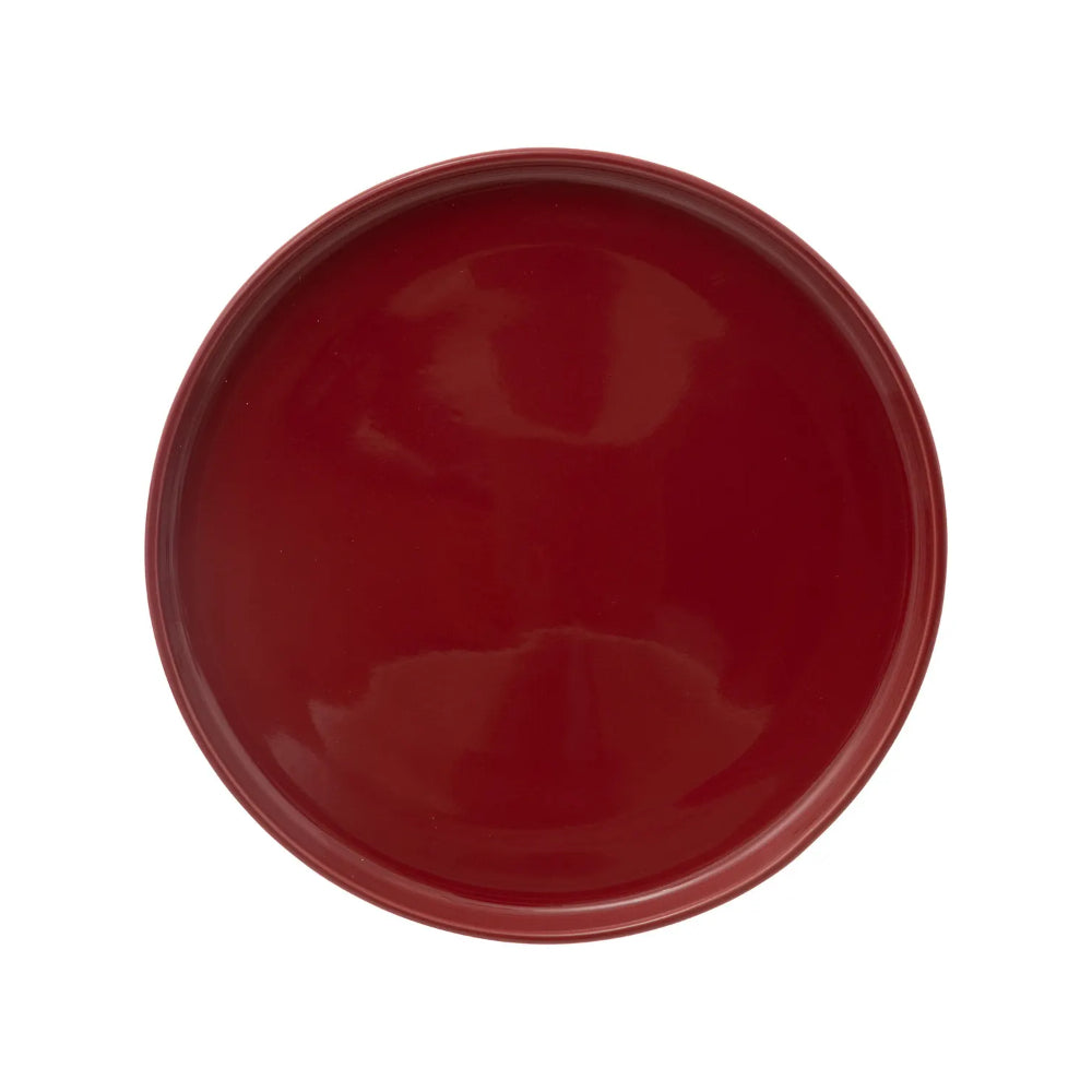 Secret de Gourmet Garnet Red Dinner Plate | 27cm, Glossy Finish
