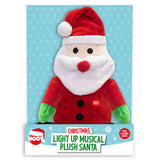 Christmas Light Up Musical Plush Santa Decoration | Flashing LEDs, Plays Music
