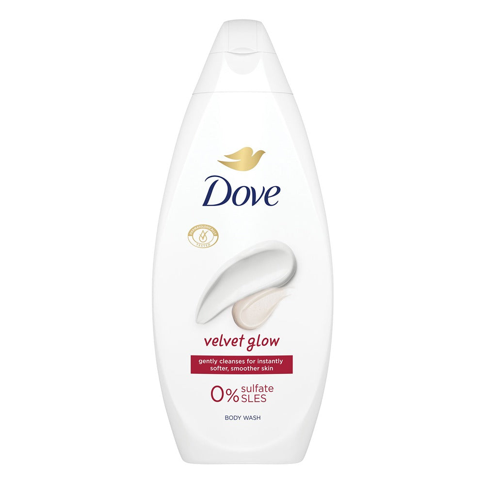 Dove Silky Velvet Body Wash | 225 ml, pH Balanced, Suitable for Sensitive Skin