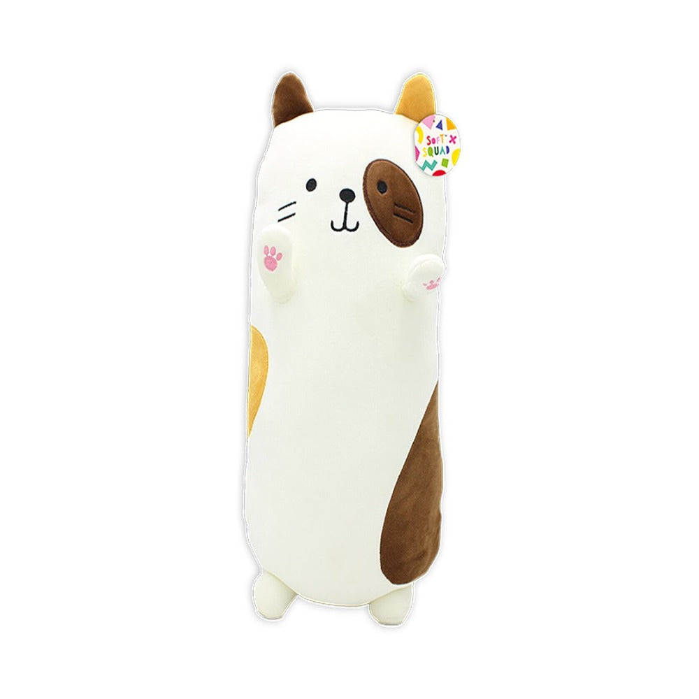Assorted Soft Plush Cat Cuddle Pillow | 40cm, Long Body Designs