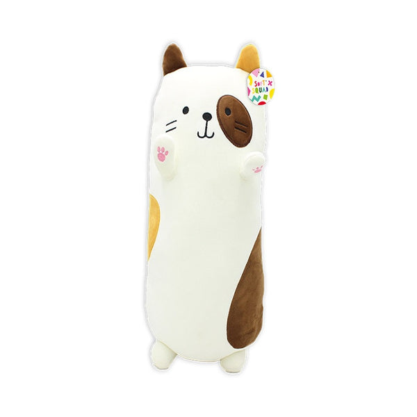 Assorted Soft Plush Cat Cuddle Pillow | 40cm, Long Body Designs