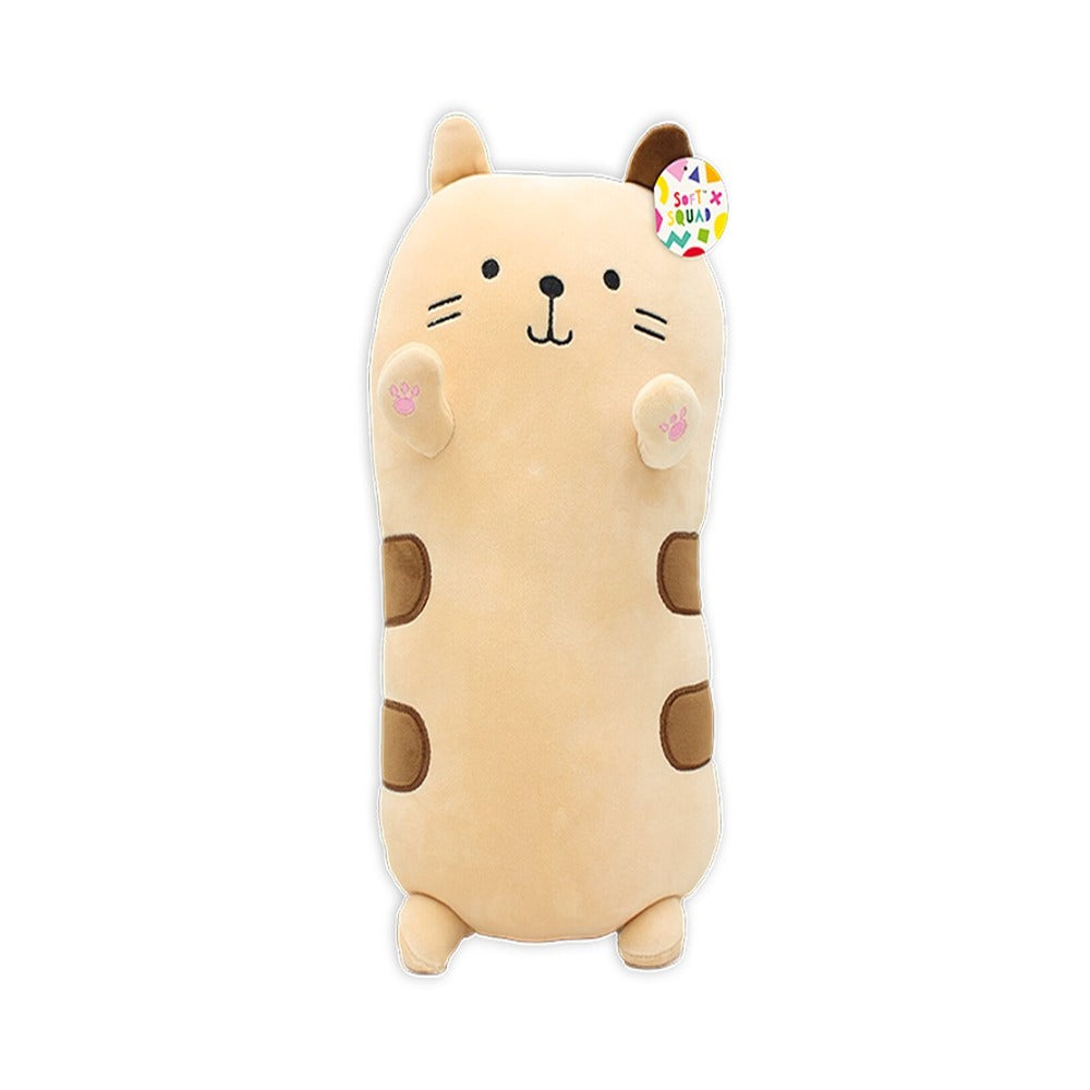Assorted Soft Plush Cat Cuddle Pillow | 40cm, Long Body Designs