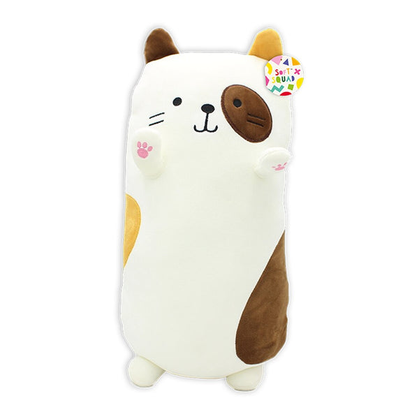 Assorted Soft Plush Cat Cuddle Pillow | 40cm, Long Body Designs