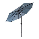 Octagon LED Parasol Dusty Blue | 3m