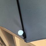 Octagon LED Parasol Dusty Blue | 3m