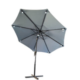 Octagon LED Parasol Dusty Blue | 3m