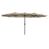Double Parasol Tuscan Beige | 2.7 x 4.6m