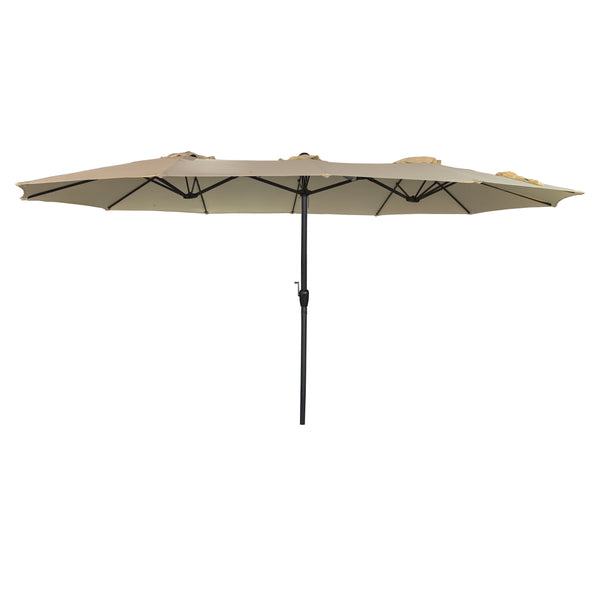 Double Parasol Tuscan Beige | 2.7 x 4.6m