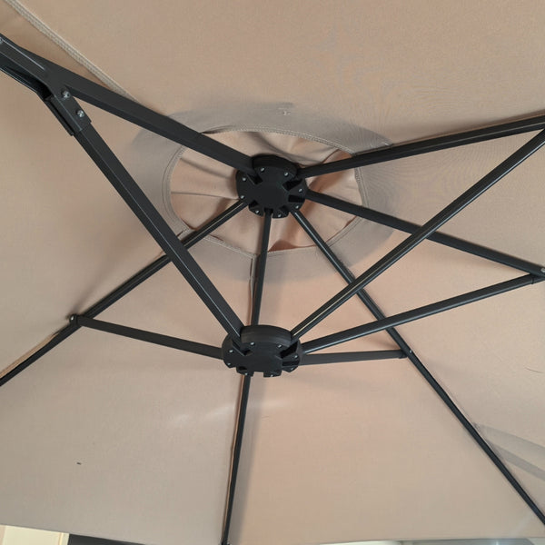 Double Parasol Tuscan Beige | 2.7 x 4.6m