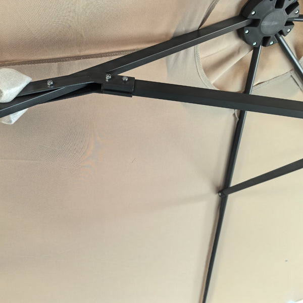 Double Parasol Tuscan Beige | 2.7 x 4.6m