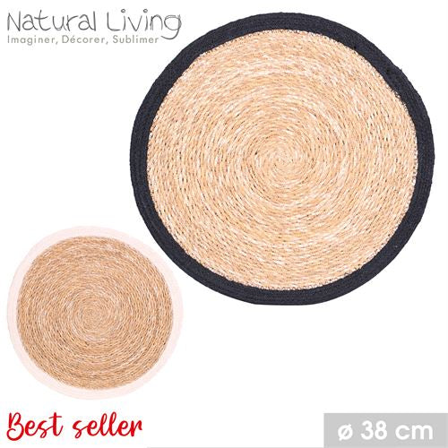Urban Living Natural Jute Round Placemat | 38cm