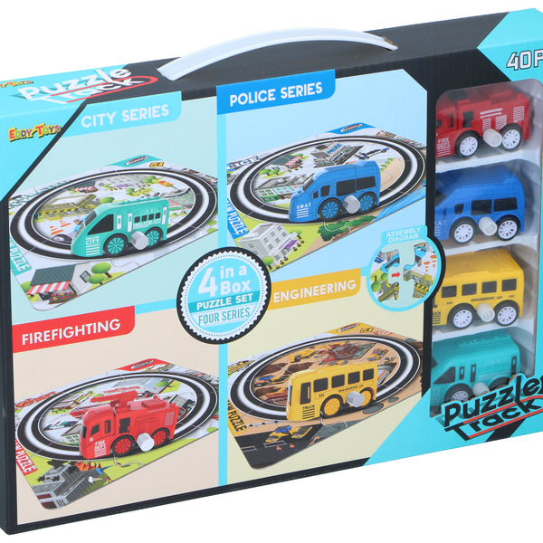 Eddy Toys Car Track Puzzle | 40Pcs Multi-Theme Set