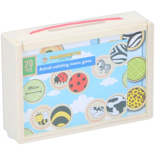 Wooden Memo Game - 20 Piece