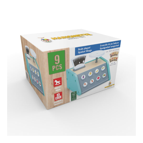 Wooden Scale 9Pc - Educational Toy - 9 Pieces