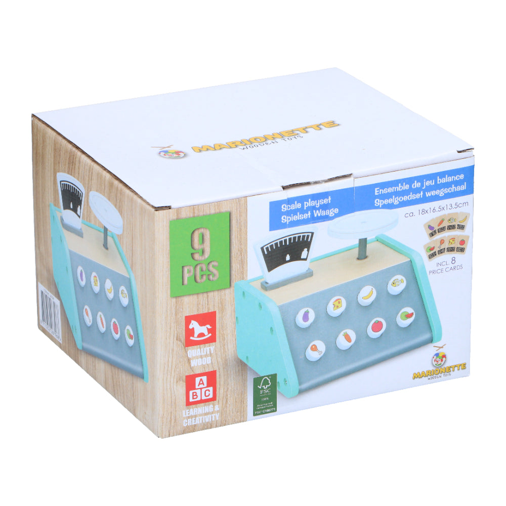 Wooden Scale 9Pc - Educational Toy - 9 Pieces
