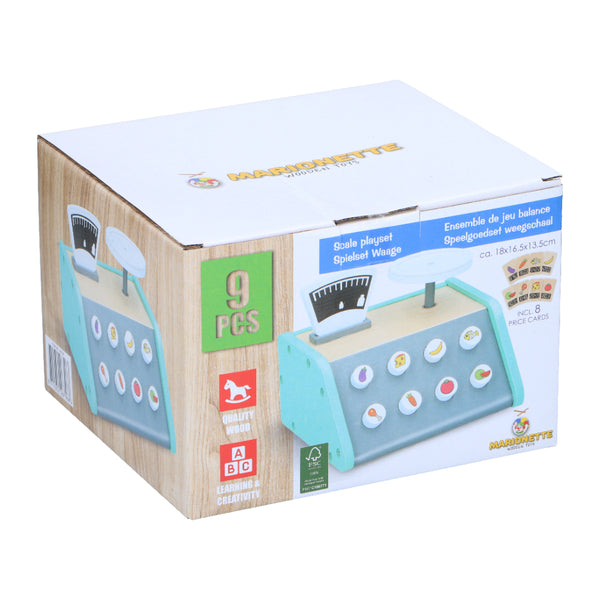 Wooden Scale 9Pc - Educational Toy - 9 Pieces