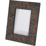 Photo Frame Mango Wood 21x26cm | Decorative Geometric Design