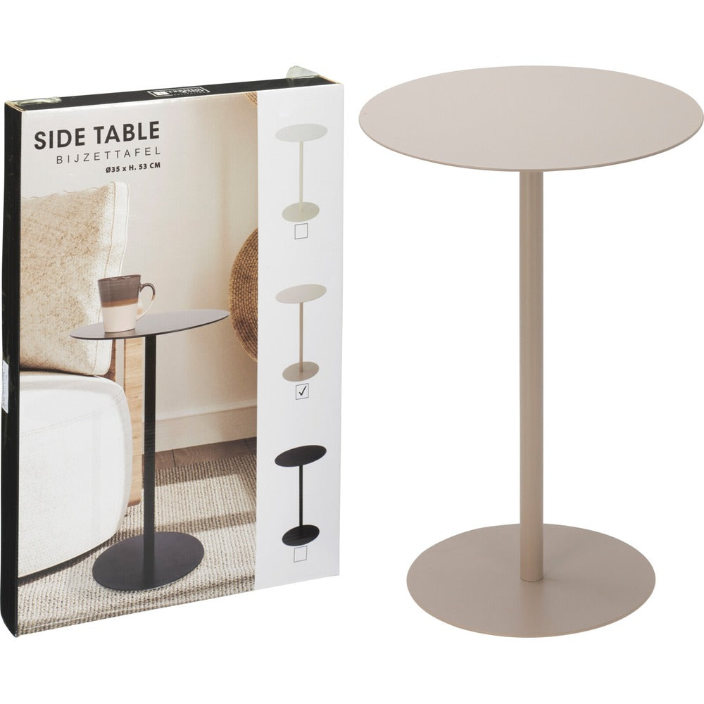 Side Table Round Sand 53cm | Compact and Practical Design