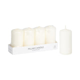 Ivory Pillar Candle Set Pillar Candles | Pack of 4, 10cm Tall