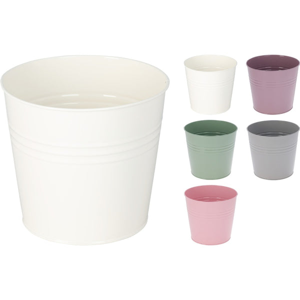 Zinc Flowerpot Assorted Colours 11cm | Indoor Plant Pot