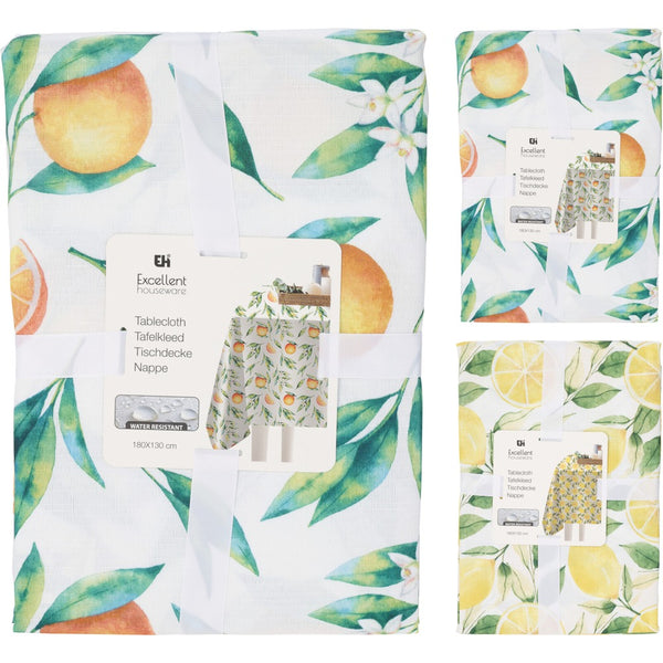 Tablecloth Fruit Design 180x130cm | Water-Resistant Fabric