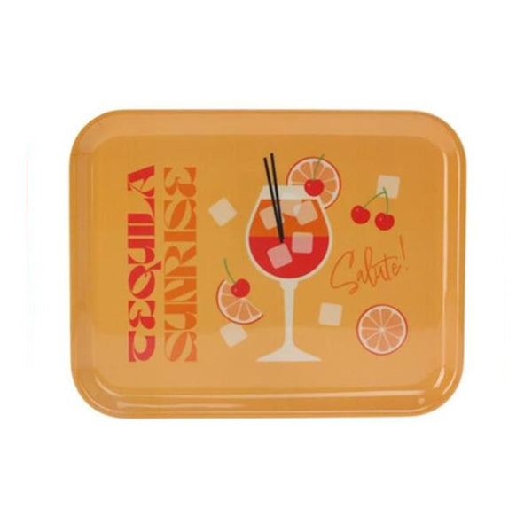 Cocktail Design Serving Tray | 3 Assorted Designs, Bright Colours