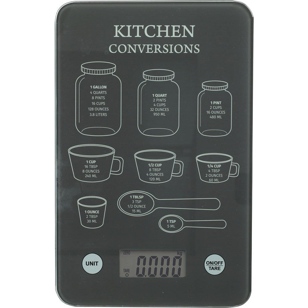Digital Glass Kitchen Scale with LCD Display | 21.5 x 15cm, Assorted Colours